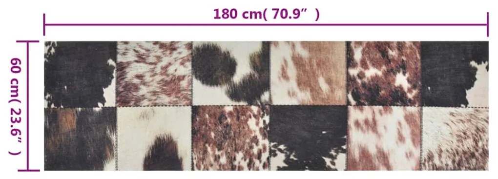 mosható állatbőr mintás bársony konyhaszőnyeg 60 x 180 cm