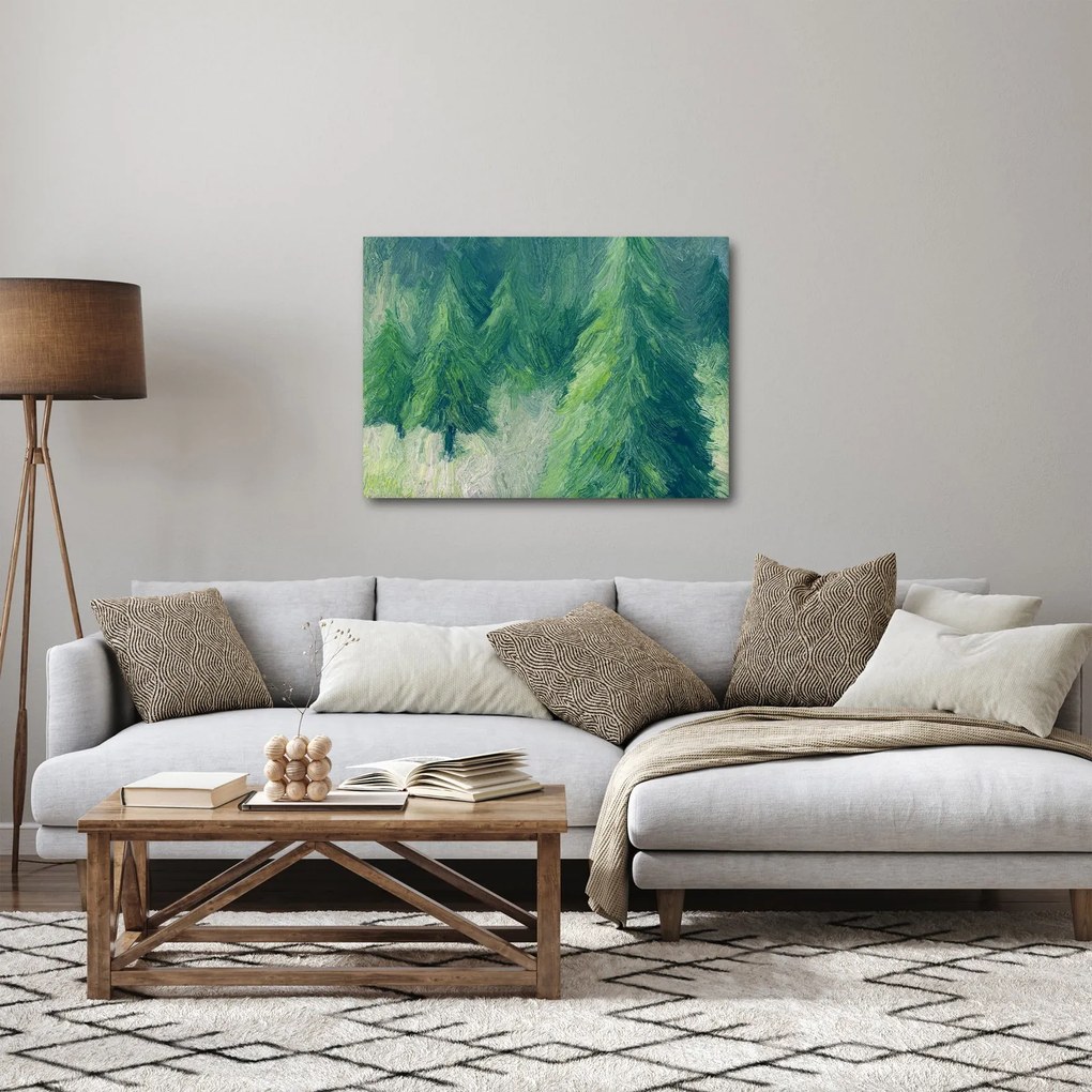 Kép - Festett tűlevelűek (70x50 cm)