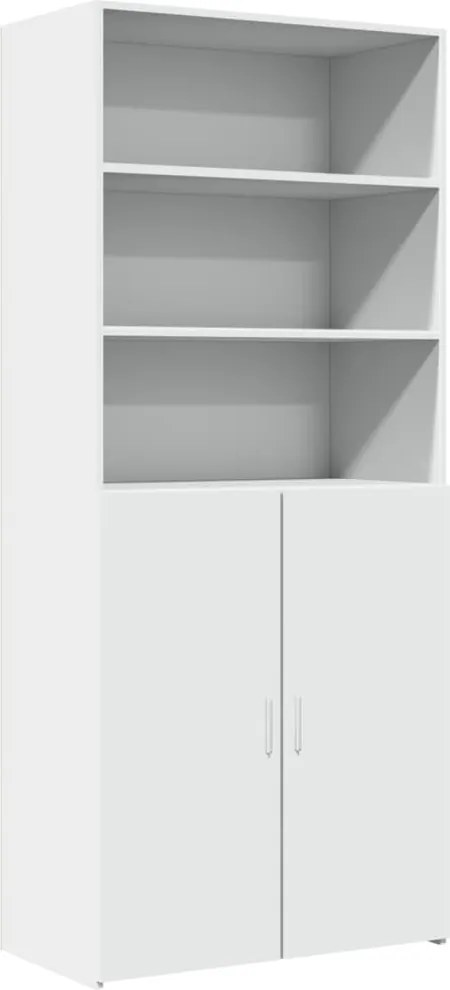 vidaXL fehér szerelt fa magasszekrény 80 x 42,5 x 185 cm