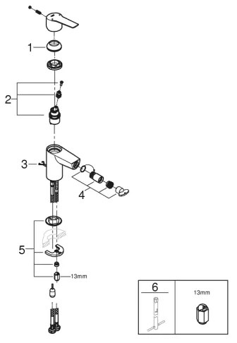 GROHE 32281002 - START S bidé csaptelep, fényes króm