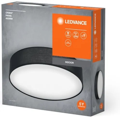 Ledvance - Mennyezeti lámpa ORBIS PÁRIZS 2xE27/25W/230V fekete