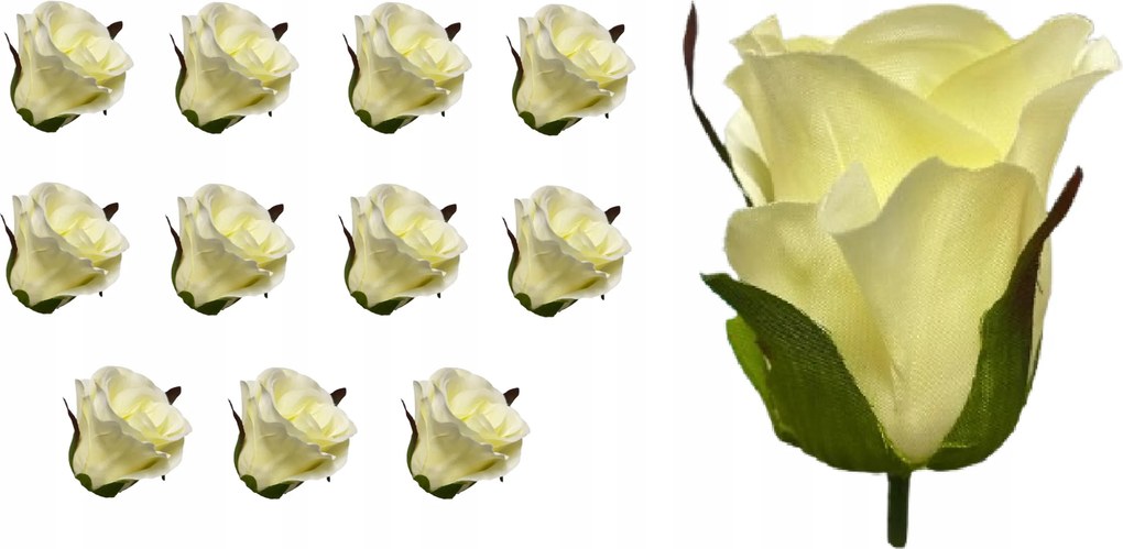 12X Mesterséges rózsa nád készítés bimbó fej mesterséges virágok rózsák