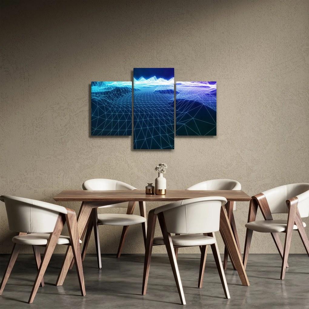 Kép - Hegyek egy számítógépes modellben (90x60 cm)