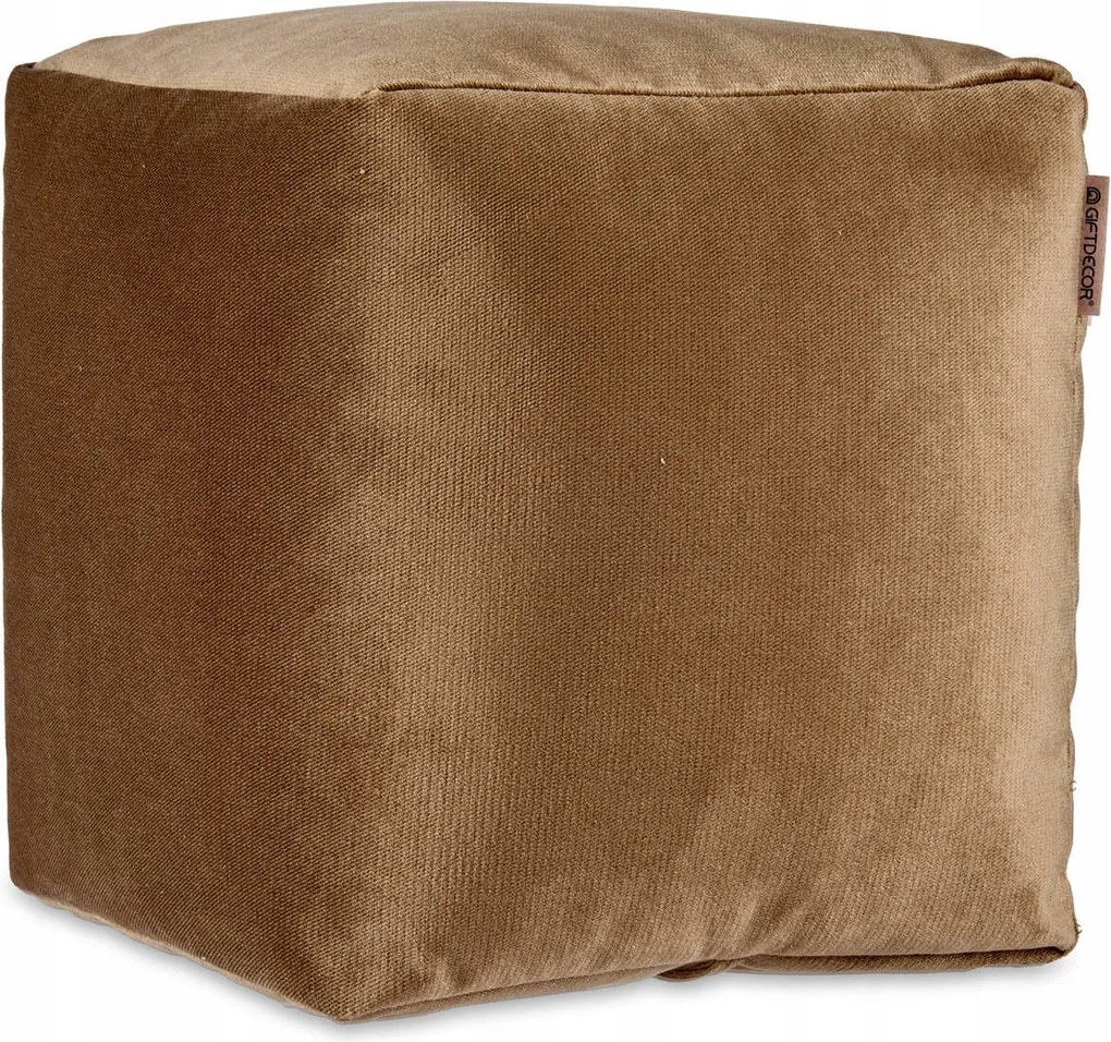 Puff Bársony barna 30x30 nappaliba Puf ülőfelület puha kényelmes