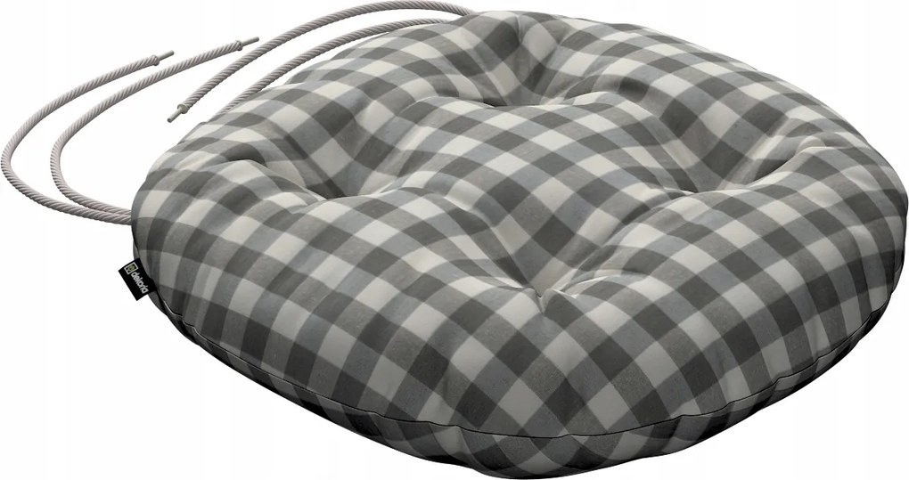 Adam székpárna 37x8 szürke-fehér kockás (1,5x1,5cm)