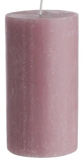 RUSTIC gyertya, rózsaszín 13cm