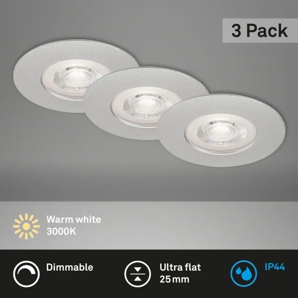 Briloner - KÉSZLET 3x LED Dimmelhető fürdőszobai lámpa LED/4,9W/230V IP44