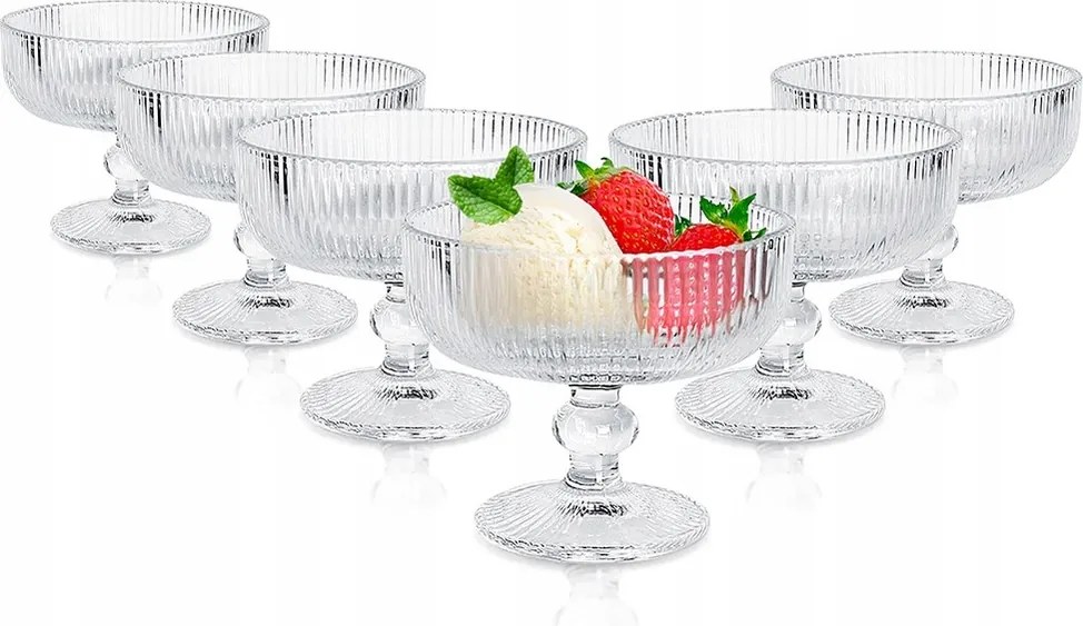 Csészék Csíkok Üvegvonalak a fagylalt lábon desszertek fagylaltok desszertek 270 ml