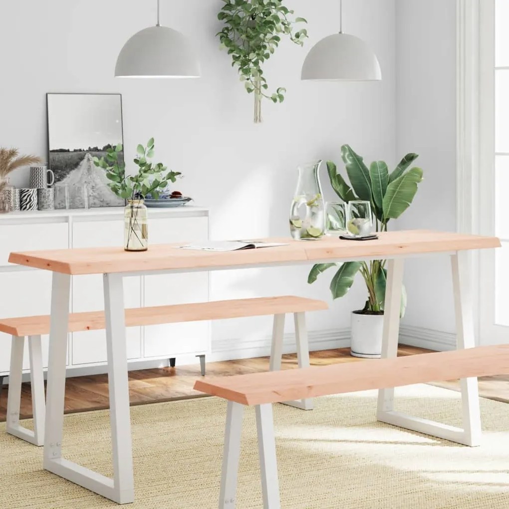 kezeletlen tömör fa asztallap 180x60x(2-4) cm