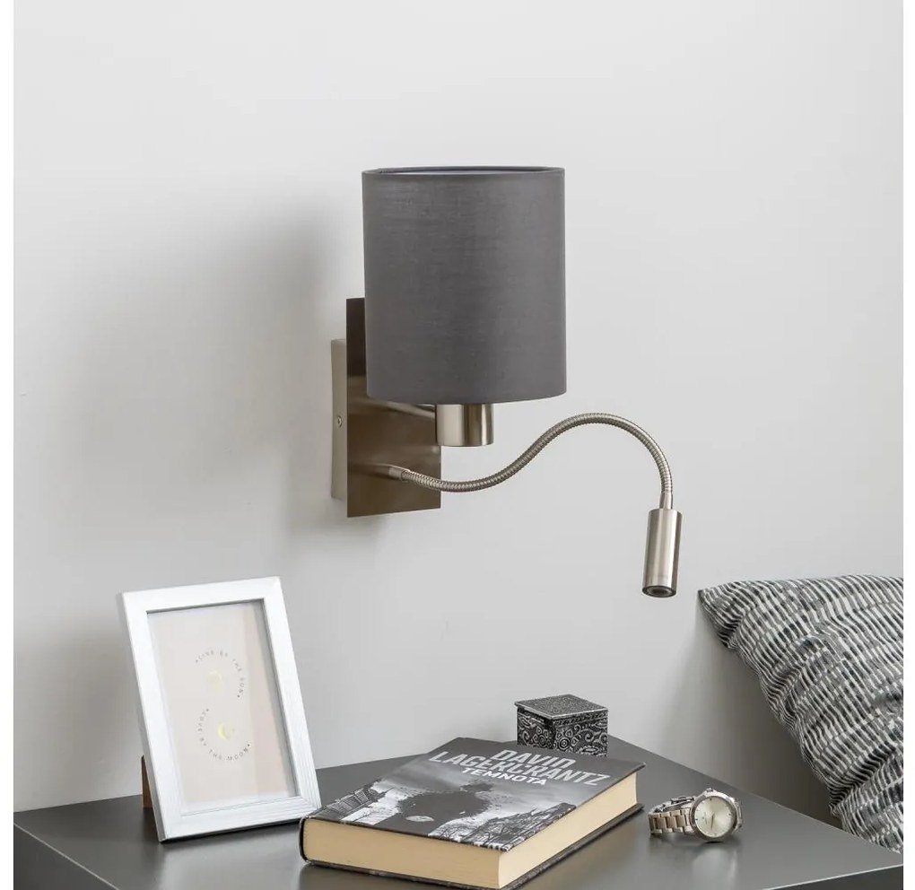 Brilagi - LED Fali lámpa NUBILA 1xE27/25W/230V + LED/3W króm/antracit