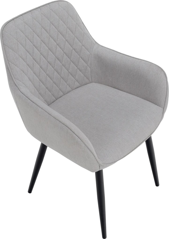 Design fotel, világosszürke/fekete, OSKOR