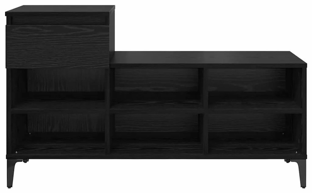 Cipőszekrény fiókkal Musta tammi 102 x 36 x 60 cm Faanyag