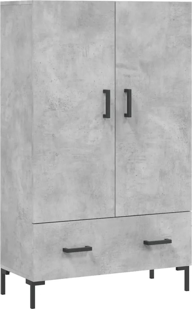 vidaXL betonszürke szerelt fa magasszekrény 69,5 x 31 x 115 cm