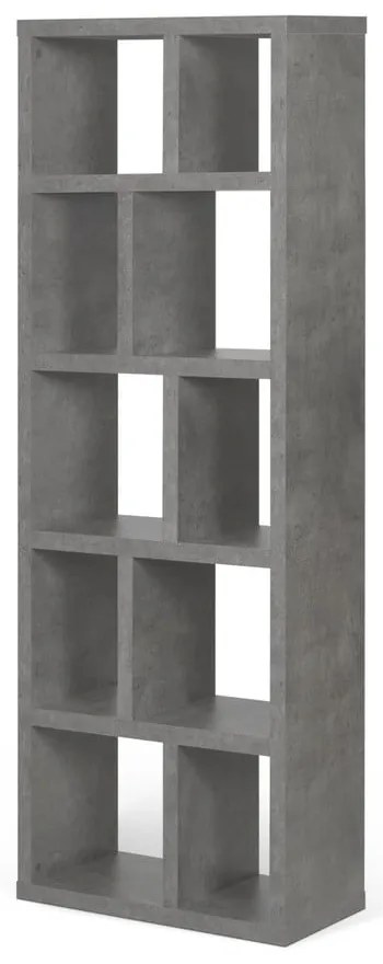 Szürke könyvespolc beton dekorral 70x198 cm Berlin – TemaHome