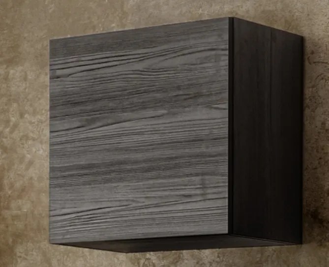 CITY egyajtós fali szekrény, fekete, laminált vázzal és előlapokkal