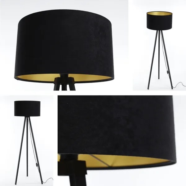 Állólámpa STANDART 1xE27/60W/230V fekete/wenge