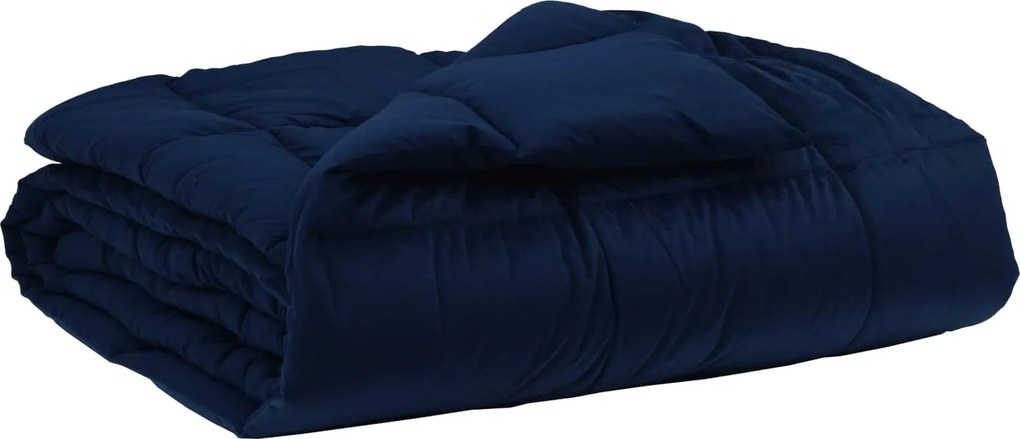 vidaXL Nyári Takarmány Sövényes Sötét kék 135 x 200 cm Mikroszál