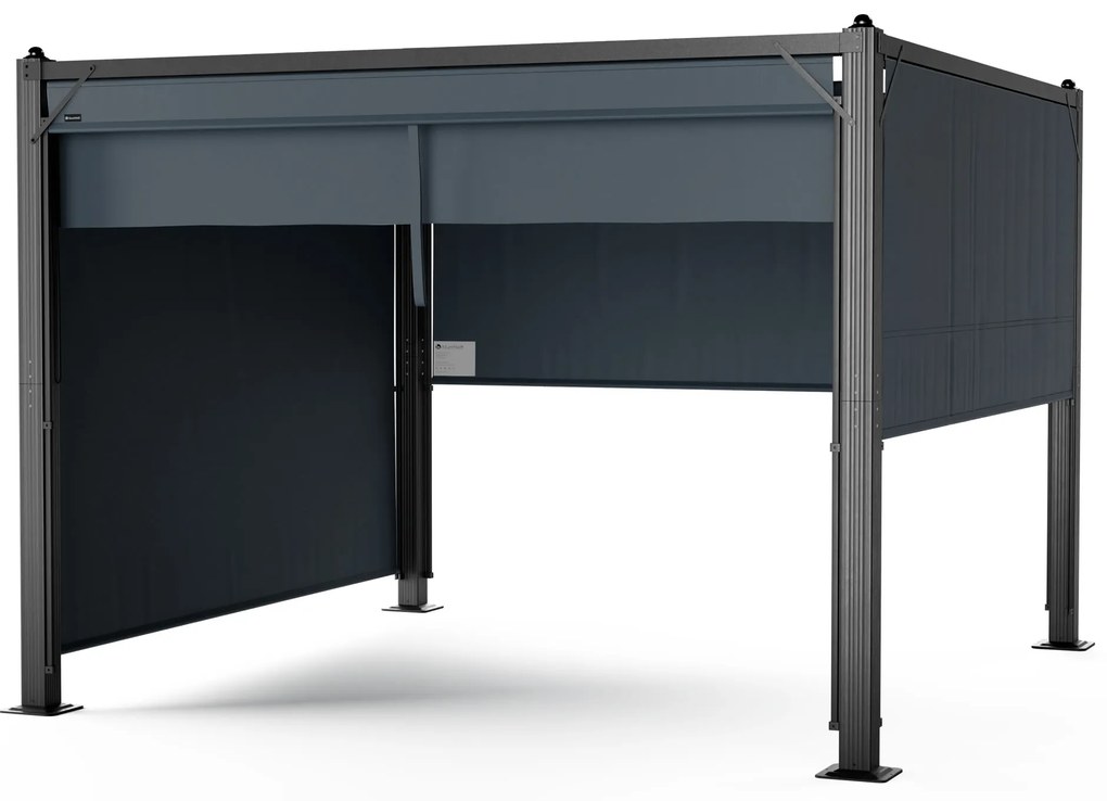 Blumfeldt Pantheon Cortina pavilon 3x3 m, időjárásálló, alumínium, porfestett, redőnyök