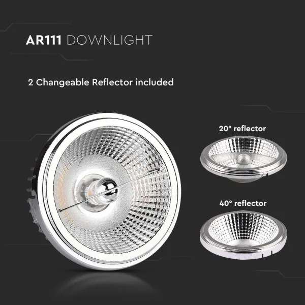 LED Beépíthető spotlámpa LED/20W/230V 6400K átm. 11 cm fényezett króm