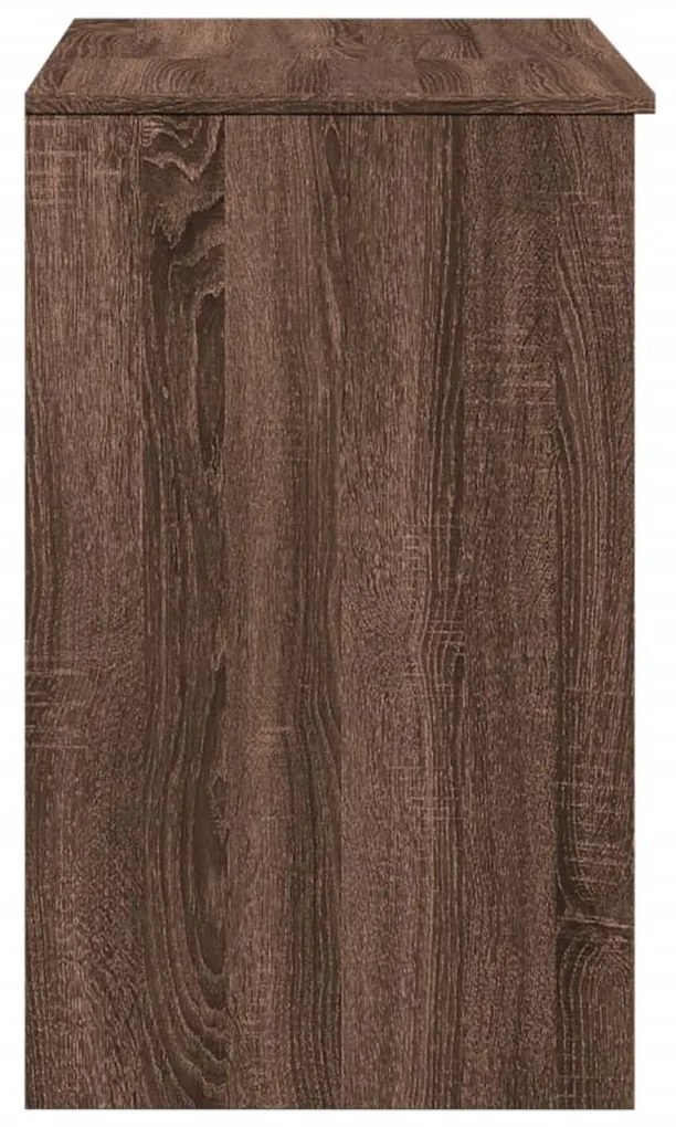 barna tölgy színű fésülködőasztal tükörrel 73 x 46,5 x 120 cm