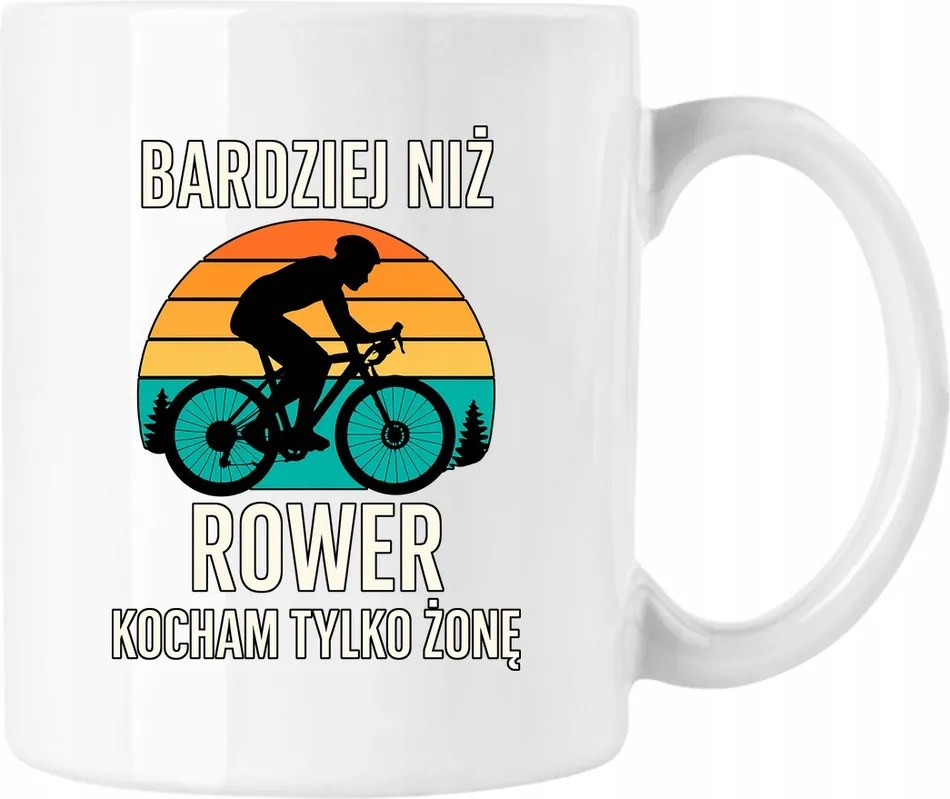 Bögre Kerékpár és feleség humor kerékpáros fehér 330ml