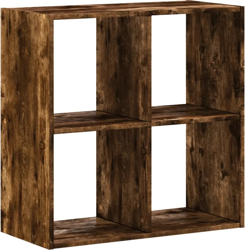 vidaXL füstös tölgy színű szerelt fa könyvespolc 68,5 x 32 x 68,5 cm