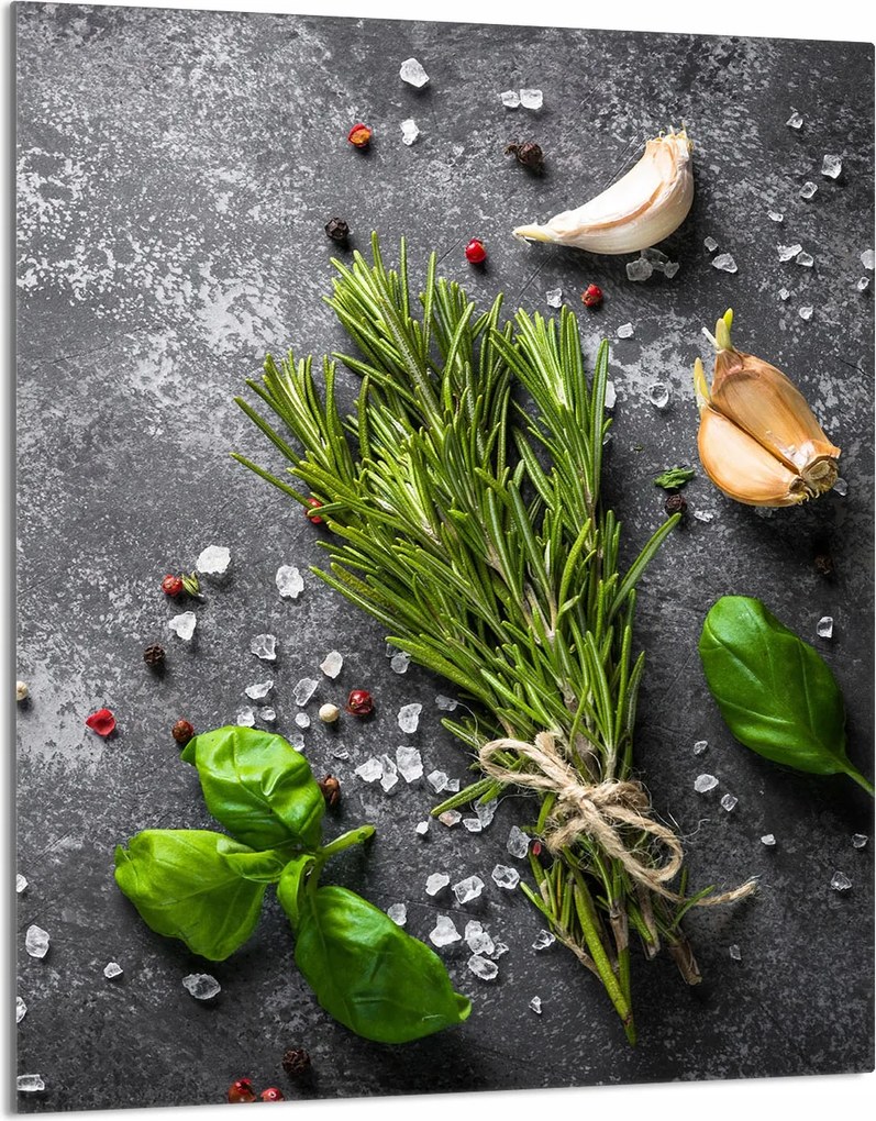 Üveg Vágódeszka 40x52 Fűszerek A Konyhába