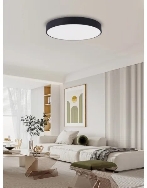 Immax NEO 07203L-LED Dimmelhető mennyezeti lámpa RONDATE 65W/230V Tuya fekete + távirányító