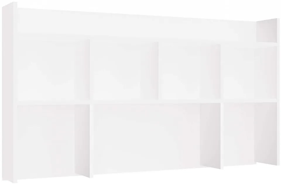 Aldabra NDST 130 fali polc, 128x70x18 cm, fehér