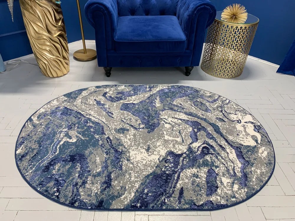 Athena 7474 design ovális szőnyeg (Blue) 60x80