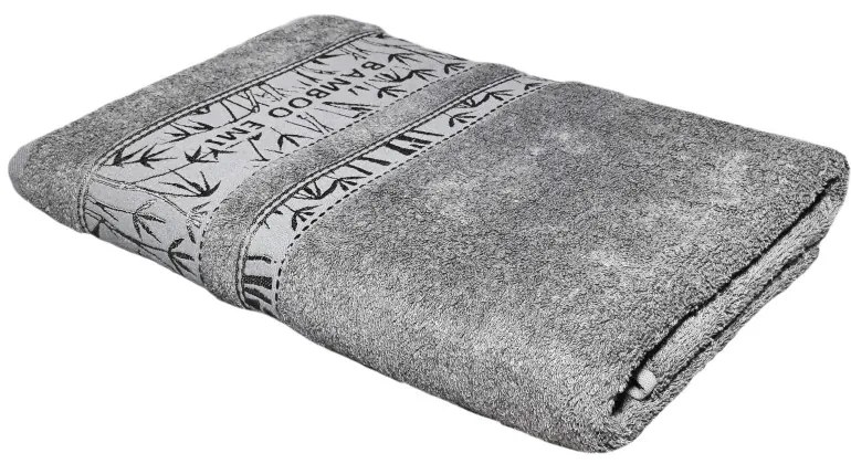 EMI szürke bambusz törölköző 70 x 140 cm