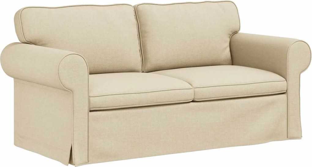 vidaXL Kanapé Krém 215 x 82 x 80 cm szövet