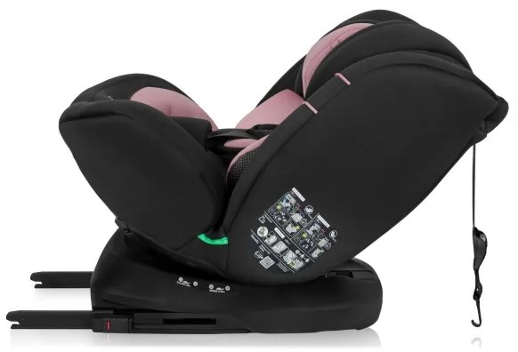 Lionelo - Forgatható autósülés alappal BASTIAAN i-Size 40-150 cm Rózsaszín