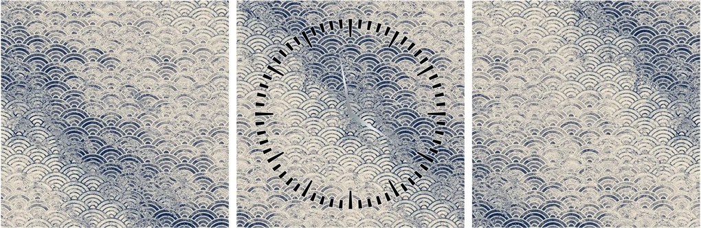Kép - Hullámminta (órával) (90x30 cm)