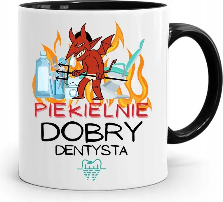 Fekete Fogorvos Ajándék Pokolian Jó, fényképes nyomattal