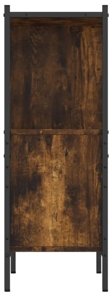 füstös tölgy színű szerelt fa könyvszekrény 72 x 28 x 77,5 cm