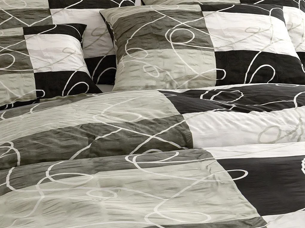 Kasparo blend krepp ágynemű szürke hotel zsebbel Ágyneműhuzat mérete: 70 x 90 cm | 140 x 200 cm