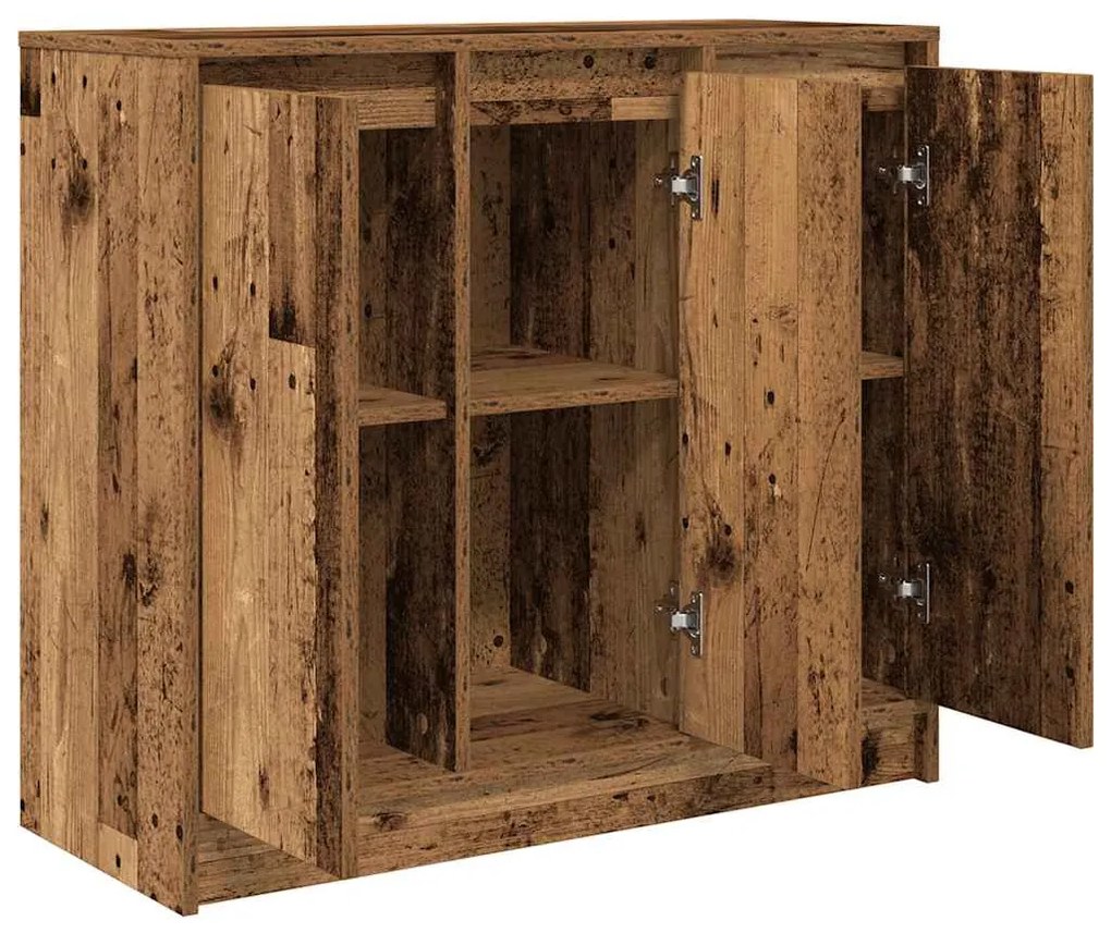 antik fa szerelt fa tálalószekrény 85x34x76 cm