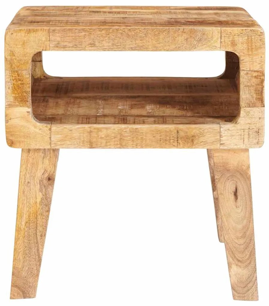 Végasztalok polcokkal 40 x 32 x 46 cm tömör mangófa
