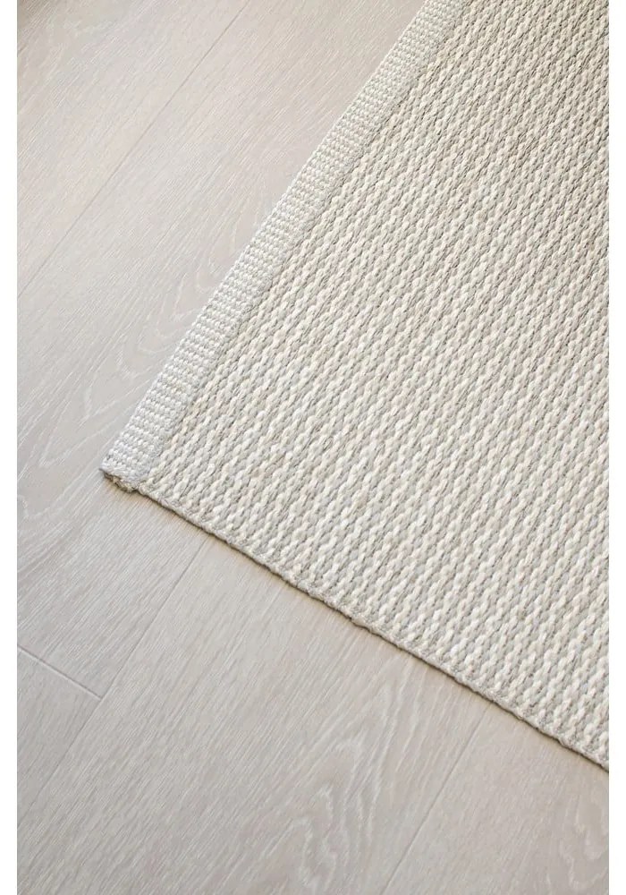 Krémszínű kültéri-beltéri szőnyeg 60x85 cm Mono Linen Vanilla – Pappelina