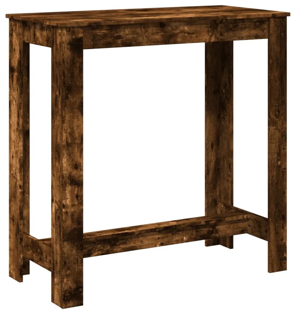 füstös tölgy színű szerelt fa bárasztal 102 x 50 x 103,5 cm
