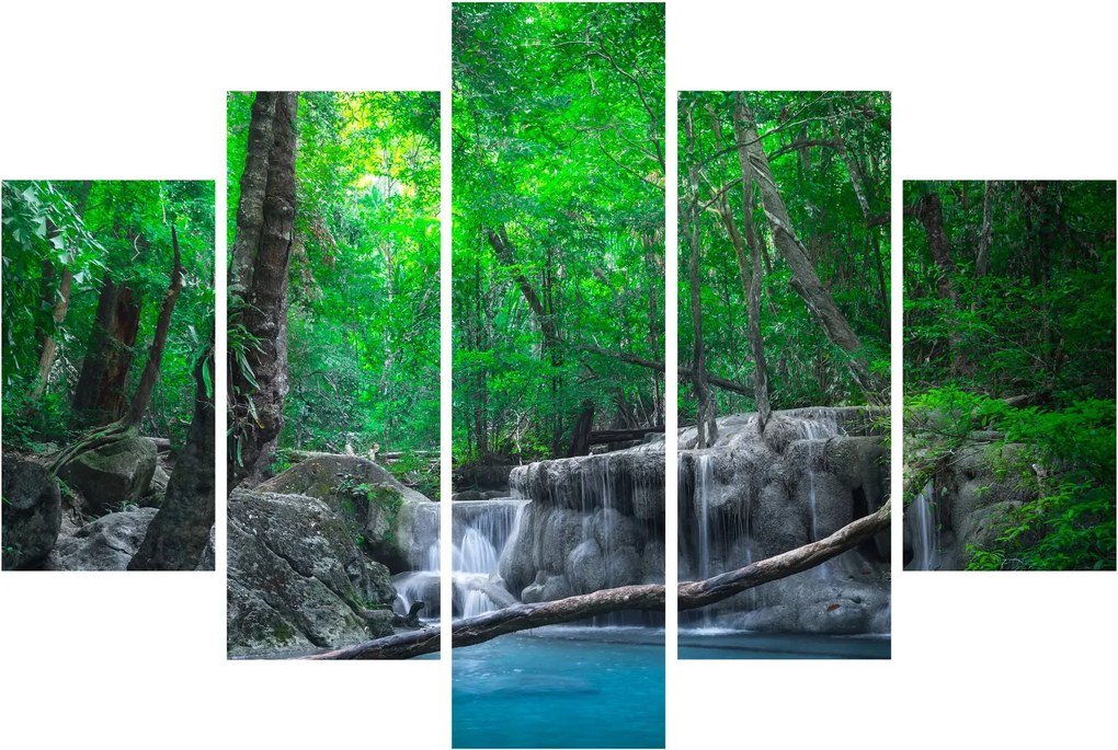 Kép - Erawan vízesés, Kanchanaburi, Thaiföld (150x105 cm)