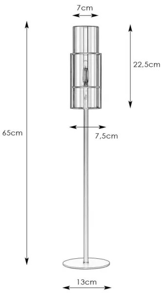 Markslöjd 108560 - Asztali lámpa TORCIA 1xE14/40W/230V 65 cm fekete