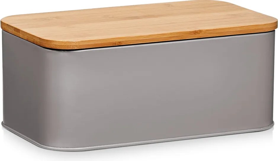 Zeller, Fém kenyértartó, 31x12.5x18cm, taupe kol.