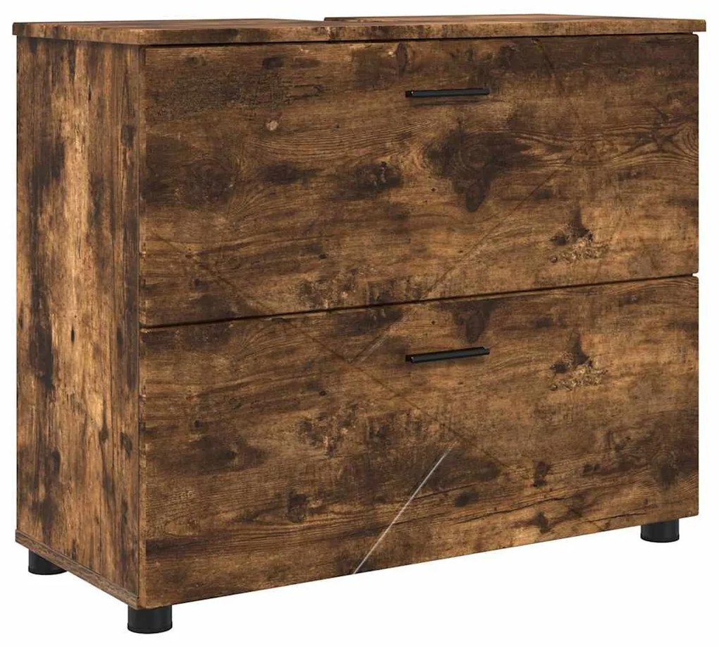 Fürdőszoba bútor szett 4 pcs Füstölt tölgy 30 x 35 x 192 cm