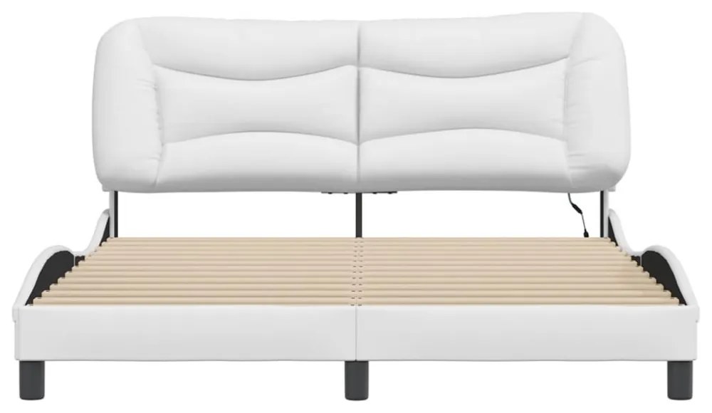 fehér ágykeret LED-ekkel matrac nélkül Hvar 160 x 200 cm