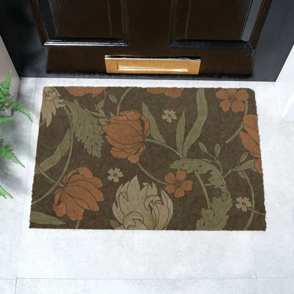 Kókuszrost lábtörlő 60x90 cm William Morris Rose – Artsy Doormats