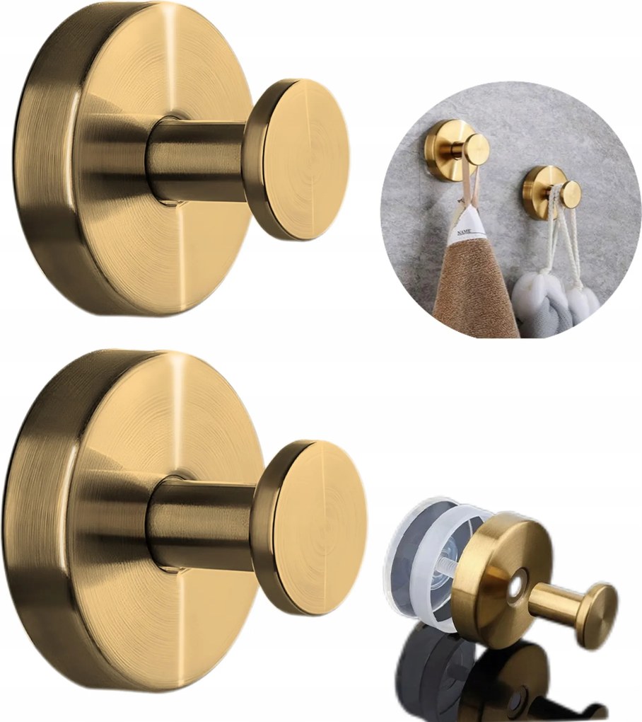 Fali törölközőtartó Szuper Erős Tapadókorongos Üveg Máz 2db