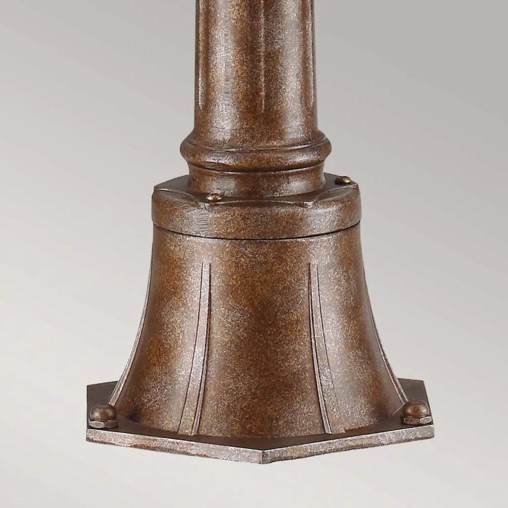 ELSTEAD FE-EB4-M-BRB ENGLISH BRIDLE Klasszikus Kültéri Állólámpa Antik Bronz, Átlátszó E14 IP44