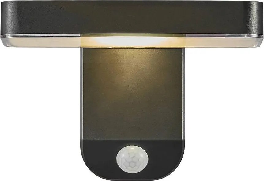 NORDLUX 2118161003 RICA Fali Lámpa Mozgásérzékelővel Fekete LED IP44